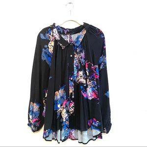Free People button up top